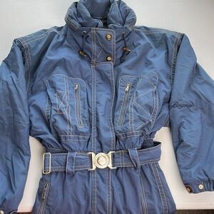Bogner Blue Ski Snow Jacket with Contrast Stitching